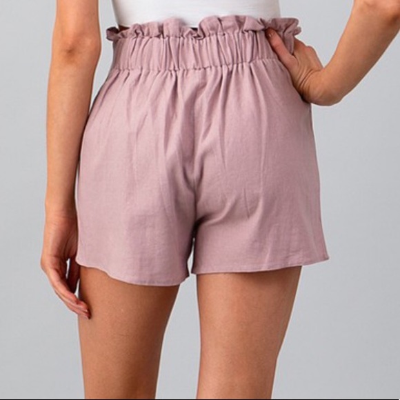 High Waist Ruffle Vintage Shorts - Picture 4 of 6